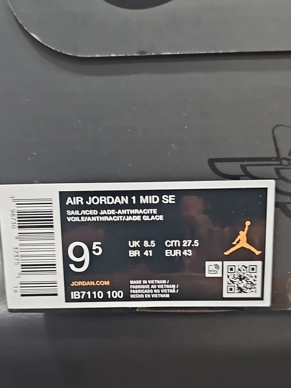 Brand New Air Jordan 1 Mid SE 'Sail Pastels' Size Men's 9.5 Sku IB7110 100